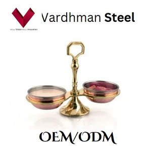 Premium Quality Wholesale Copper twin bowl <b>pickle</b> set, Traditional copper, modern charm, Get your <b>pickle</b> fix fresh, <b>pickle</b> bowls - Product Image 5