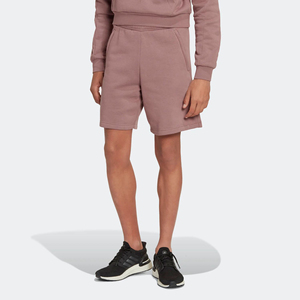 <b>Men</b> Mauve Fleece <b>Shorts</b> Soft Elastic Waist Casual Comfortable <b>Loungewear</b> Summer Gym Training Athletic Wear - Product Image 1