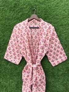 กิโมโนผ้าคอตตอนพิมพ์ลายเสือนุ่มใส่สบายเสื้อคลุมอาบน้ำพิมพ์ลายดอกไม้สำหรับของขวัญฤดูหนาวฤดูร้อนสำหรับชุดคลุมกิโมโนใหม่ของเธอ - Product Image 3