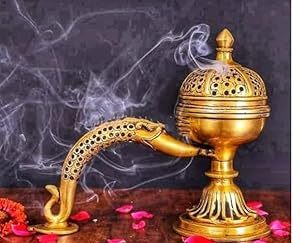 Quemador de incienso con forma de bola de latón adornado con tapa Ideal para conos de incienso o resina en un diseño redondo clásico a los mejores precios - Product Image 4