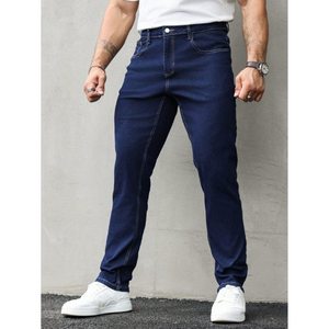 Jeans de Mezclilla Rectos de Cintura Alta, Estilo Vintage Retro Moderno, Corte Holgado para Hombre, Lavables y Transpirables, Tallas 26-40 - Product Image 6