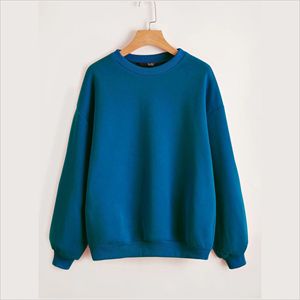 Sudadera con Capucha para Mujer, 100% Algodón, Tejido de Punto, Estampado Sólido, Lavado Ácido, Impermeable, Cómoda, Informal, para Invierno - Product Image 6