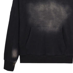 Ensemble sweat-shirt et pantalon de survêtement pour homme sur mesure, délavé à l'acide, 100% coton, strass, fermeture éclair intégrale, taille plus, design surdimensionné - Product Image 5