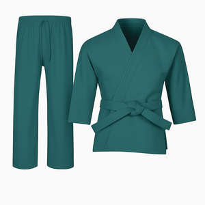 ชุดเครื่องแบบคาราเต้สีคอตตอนสำหรับฝึกเทควันโด, ชุดฝึกศิลปะการต่อสู้ทำจากผ้าฝ้ายที่มีน้ำหนักเบาระบายอากาศได้ดี - Product Image 1