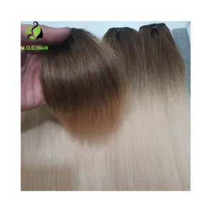 Großhandel Best Quality Cuticle Aligned Hair Weaves Natürliche gerade Ombre Color Machine Schuss Haar verlängerungen