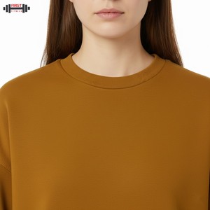 Sudadera de Forro Polar de Poliéster/Algodón de Alta Calidad, Informal, con Cierre Completo, Estilo Urbano, Holgada, para Mujer, Nueva Llegada - Product Image 4