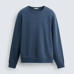 Sweat-shirt pour homme à manches longues en gros, bleu, pour un style sans effort, fabricant professionnel, design unique, sweat-shirt pour homme - Product Image 2