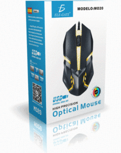 Mouse da Gaming USB con Illuminazione a LED, Design Ergonomico Compatto per Utenti Destrorsi, Tracciamento Laser per Applicazioni Desktop - Product Image 4