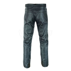 Pantalones de Cuero para Hombre, Ligeros, Rectos, de Cintura Alta, Ajustados, Transpirables, Casuales, de Alta Calidad - Product Image 2