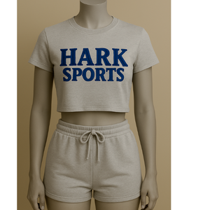 Venta caliente de las mujeres de cuello redondo 100% algodón Terry recortado dobladillo menos camisa y pantalones cortos de etiqueta privada de dos piezas conjuntos de chándales de mujer - Product Image 3