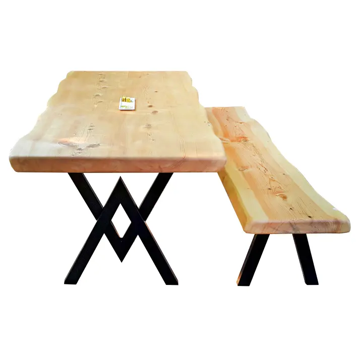 High quality Sera Slab table with metal cross leg