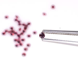 Natural Garnet Calibrated <b>Rounds</b> 1.5mm & 2mm Faceted Brilliant Cut & <b>Cushion</b> Cut Red Loose Gemstone with IGI Certificate - Product Image 2