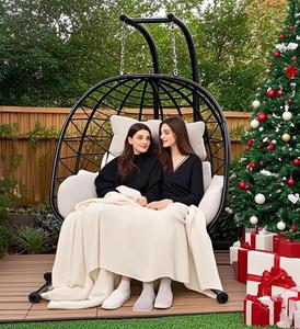 Vente en gros de chaise suspendue double places en rotin gonflable pour la maison, le jardin, le patio et l'intérieur. - Product Image 1