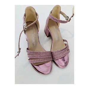 Scarpe con tacco alto scintillante rosa