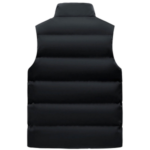 Gilet matelassé pour homme OEM, doublure en polaire chaude d'hiver, col montant, fermeture éclair intégrale, sans manches, respirant, veste matelassée de haute qualité - Product Image 3