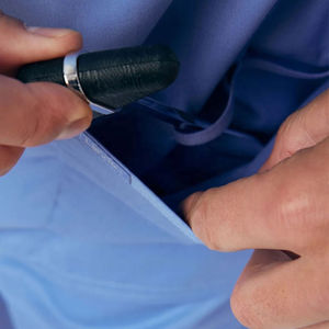 Unisex Blue Cotton Breathable Medical Uniform Two Piece Set for Healthcare Workers <b>Short</b> Sleeve Scrub Suit for Nurses Doctors - Product Image 4