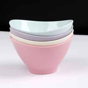 <b>Melamine</b> Resin Bowls Set Slanted Rim Salad Cereal Soup Snack Dessert Basin Kitchen <b>Tableware</b> Restaurant Catering Pastel Colors - Product Image 5