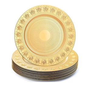 Newest Design Charger Plate Plate Dish Round Metal Sustainable Dinnerware Dishware <b>Safe</b> for Charger Dishes Plate - Product Image 2