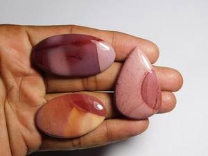 Lot de 3 pierres précieuses naturelles Mookaite Cabochons Mookaite polis à la main Pierres libres 141Cts pour la fabrication de bijoux - Product Image 6