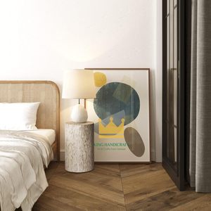 Mesa auxiliar de madera con incrustaciones de madreperla, mesa de acento de mosaico de concha hecha a mano para decoración para sala de estar - Product Image 1