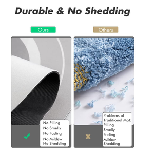 Ensemble de tapis de cuisine de Noël personnalisés de luxe, surface en polyester doux, dos antidérapant en caoutchouc, résistant à l'eau, absorbant, mousse amortissante - Product Image 2