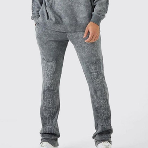 2025 Producto superior Ropa Lavado ácido Jersey Sudadera con capucha y pantalones Personalizar su propio diseño de logotipo Transpirable Lavado ácido Hombres Chándales - Product Image 5