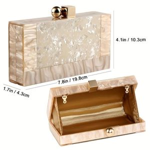 Designer Luxury Clutch Purse with Stone & Gold Detailing <b>for</b> Wedding Event & Valentine Day Unique Designer Resin Clutch Bag - Product Image 2