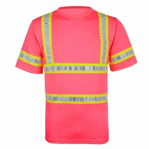 Wholesale High Quality Hi Vis T-Shirts Tops <b>Reflective</b> <b>Safety</b> <b>Clothing</b> 100% polyester made T-Shirts for Working Wear - Product Image 5