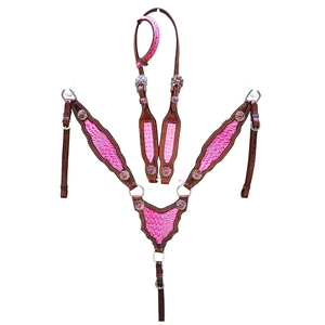 Ensemble de bride et de collier de poitrail en cuir de haute qualité, prix de gros pour l'équitation, ensemble d'équipement équestre personnalisé pour cheval - Product Image 1