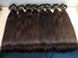 Cheveux vierges vietnamiens pré-collés en kératine, super double trame, lisses, fabriqués au Vietnam, produit capillaire humain de haute qualité - Product Image 3