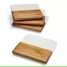 Vente directe en usine nouveauté sous-verre carré en bois d'acacia et en résine époxy au design unique pour un usage domestique tailles personnalisées disponibles - Product Image 6