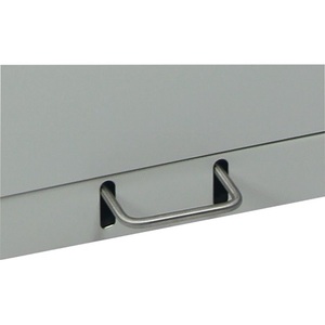 Light <b>Grey</b> 70L Recycling Bin with Garbage Bag Holder 1000x400x380mm Pedal Operated STUMPF Design - Product Image 2