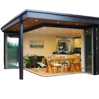 Véranda Moderne Isolée en Verre, Jardin d'Hiver, Extension Rétractable pour Villa, Ferme, Cour, Double Vitrage Trempé