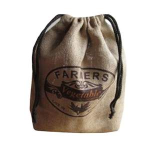 กระเป๋าหูรูดปอกระเจาธรรมชาติเป็นมิตรกับสิ่งแวดล้อมพร้อมโลโก้ที่กำหนดเองถุงของขวัญหรูหราสำหรับเทศกาลและการช้อปปิ้งลดราคา - Product Image 1