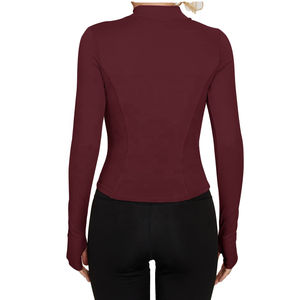 Top Deportivo Corto para Mujer, Transpirable, con Cierre Frontal, Ajustado, para Entrenamiento, Running, Yoga, Gimnasio - Product Image 3