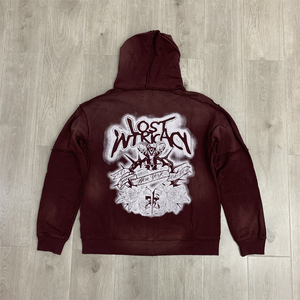 Sweat à capuche imprimé puff, vêtements streetwear sur mesure, tissu uni oversize, style décontracté unisexe, couture durable, vêtements d'hiver confortables, snuf - Product Image 5