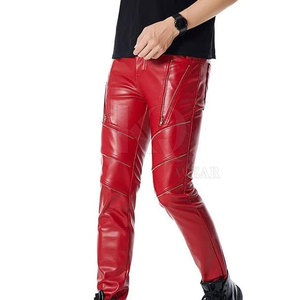 Services OEM, pantalon en cuir de style moderne, léger, décontracté, taille mi-haute, braguette à boutons, design personnalisé de haute qualité, prix bas - Product Image 3