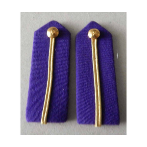 Hand Embroidery Badges Bullion Wires Custom Made Generals No 1 Dress Oakleaf Gorget <b>Green</b> Embroidered Safety Pin Attached - Product Image 3