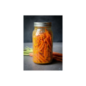 Zanahorias en escabeche con salmuera con infusión de arce Snack crujiente y picante con canela y clavo - Product Image 1