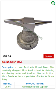 ฮอร์นทั่งหนา GS 04A สำหรับเครื่องมือเครื่องประดับ-เครื่องมืออัญมณี - Product Image 2