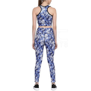 Yoga Fitness <b>Leggings</b> and Bras for Sale in Low Rate Fitness Wear Women's Breathable Sleeveless Yoga Set - Product Image 2