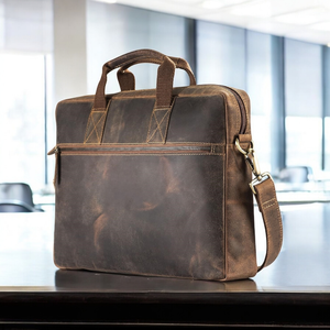 Elegant Urban Leather brief <b>case</b> with Polished Hardware and Minimalist Design - Product Image 6