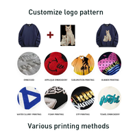 Sweat-shirt unisexe en coton 100% teint en pièce, 380 GSM, col rond, coupe oversize, avec logo personnalisé, pour l'automne et l'hiver, grandes tailles