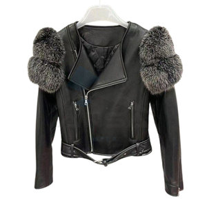 Veste en cuir pour femme de haute qualité, nouvelle collection, design tendance, doublure en polyester, manches longues, fermeture éclair, pour l'automne - Product Image 4