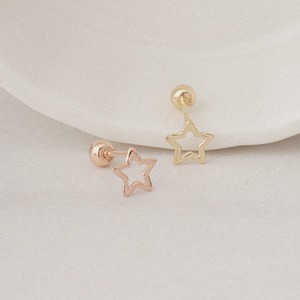 ต่างหูเม็ดกลมสีทอง14K สำหรับผู้หญิงต่างหูแบบเจาะรูสุดทันสมัยเครื่องประดับแบบเจาะรูรูปดาวสำหรับทุกวันแบบเรียบง่ายขายส่งจาก K-Jewelry - Product Image 3