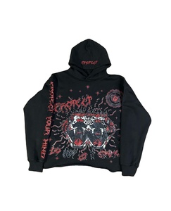 Personalizado de peso pesado 100% algodón streetwear de gran tamaño sol se desvaneció vintage serigrafía lavado ácido Sudadera con capucha para los hombres - Product Image 1