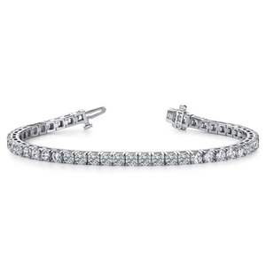 Bracelet Tennis en Or 18 carats, Style Panier Carré Élégant - Product Image 1
