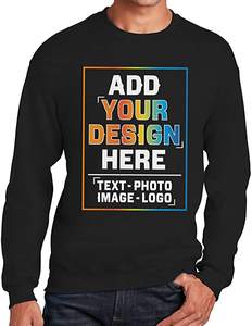 Sudaderas con capucha de gran tamaño con logotipo personalizado para hombre, sudaderas de cuello redondo con hombros caídos en blanco, sudaderas con capucha de cuello redondo unisex para hombre - Product Image 4