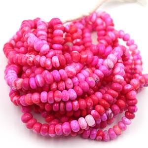 Natural Rosa sombreado ópalo liso Rondelle forma cuentas 7-10mm ópalo piedra preciosa venta al por mayor cuentas joyería declaración collar regalo - Product Image 2