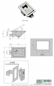 SK1-008 आधुनिक डिजाइन जस्ता मिश्र धातु उच्च गुणवत्ता चेसिस कैबिनेट हुड लॉक - Product Image 6